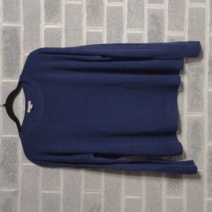 Eileen Fisher 100% Organic Linen Women's Blue Long Sleeve Sweater Size Small